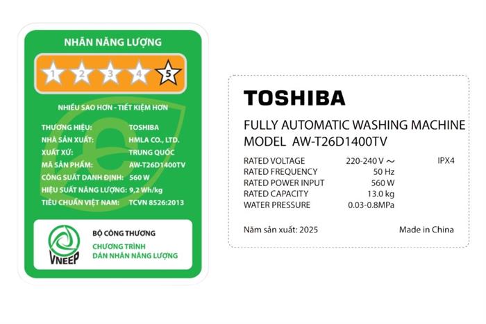Máy giặt Toshiba Inverter 12 kg AW-DK1300KV(MK)